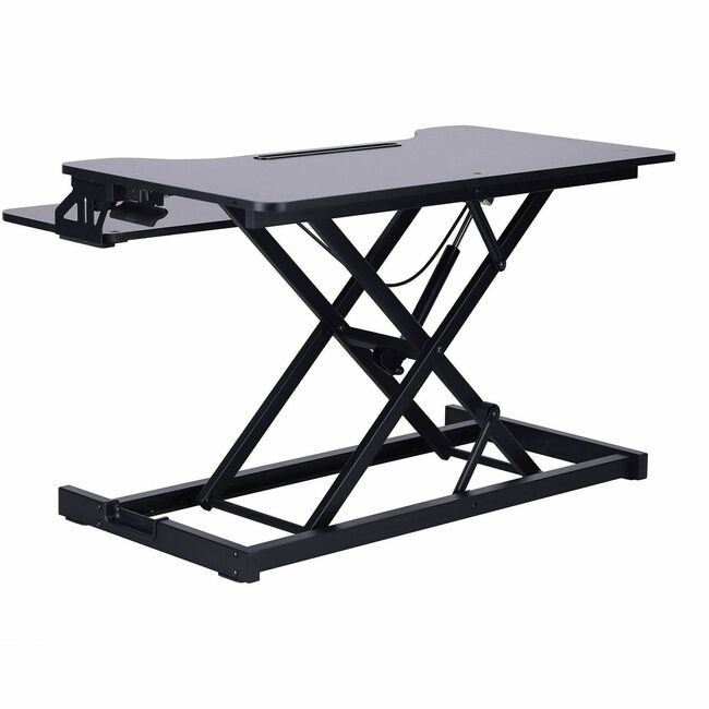 Rocelco Riser Desk Standing 31"W Black RCLRVADRB