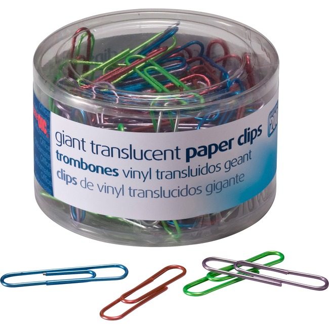 Officemate Clips Paper Giant Trnslcnt OIC97212