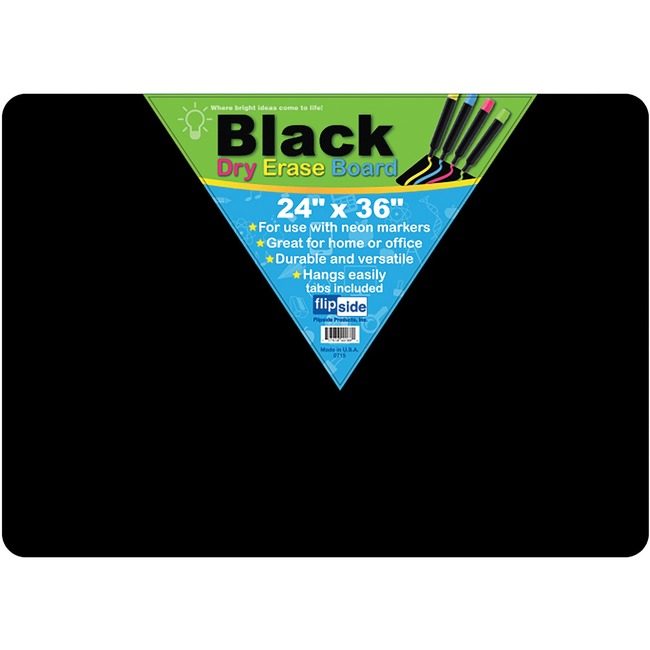 Flipside Products Board Dry Erase 24X36 Black FLP40088