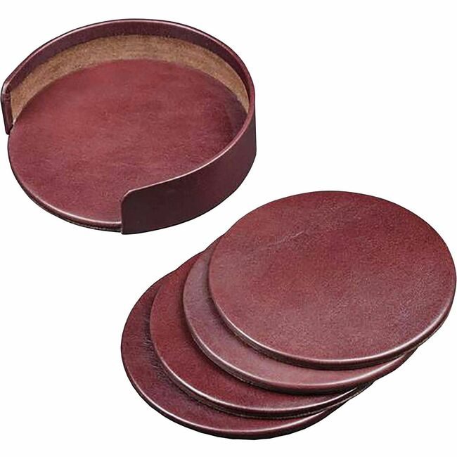 Dacasso Coaster Set Ma Lthr DACA3045
