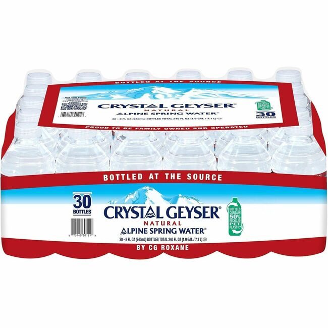 Crystal Geyser Water Company Spring 8OZ 30 CGW301218PL