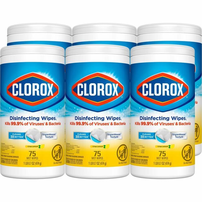 CloroxPro / Clorox The Clorox Company CloroxPro / Wipes Dsnf Crsp Lmn 75 6 PK CLO01628