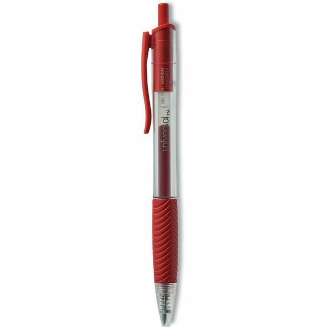 Universal Office Products Pen Gel Clr Barl 0.7MM.RD UNV39914