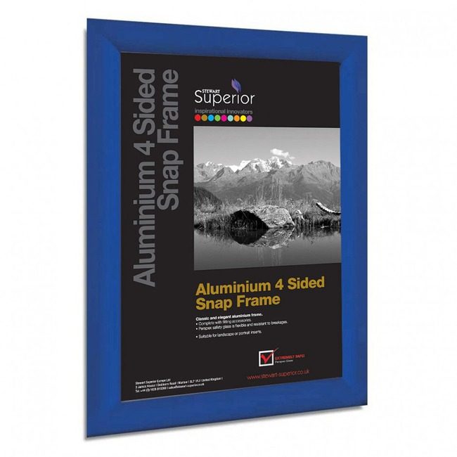 Stewart Superior Seco Snapframe Almnm 8.5X11 Blu SSCSN8511BLUE