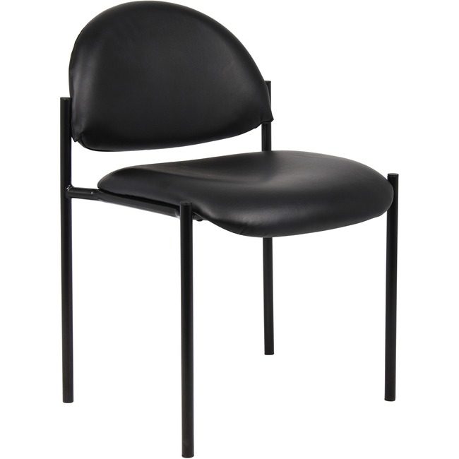 Boss Office Products Chair Stacking Vinyl Black BOPB9505CS