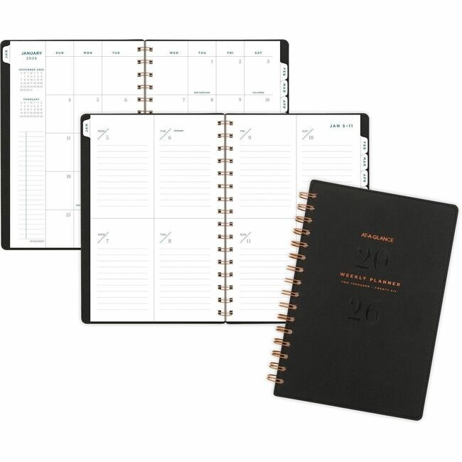 ACCO Brands AT-A-GLANCE Planner Sig Wm Small Black AAGYP20001