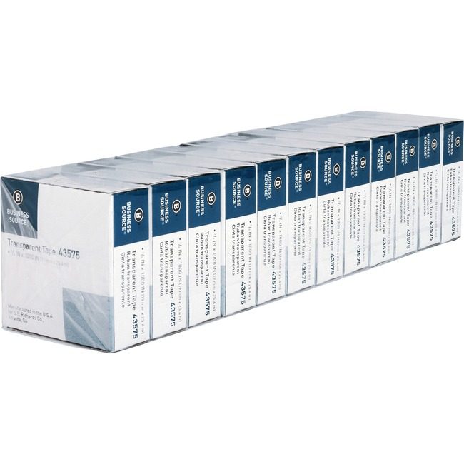 Business Source Tape Rl Trans 3/4X1000 12 Pack BSN43575