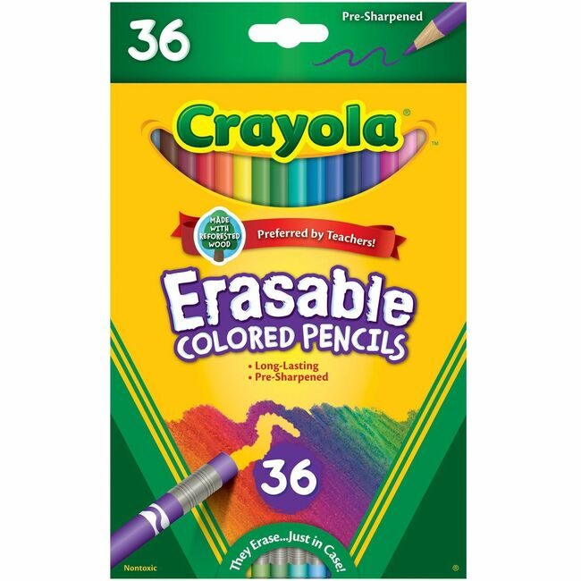 Crayola LLC Pencil Color Erasable 36 Count CYO681036