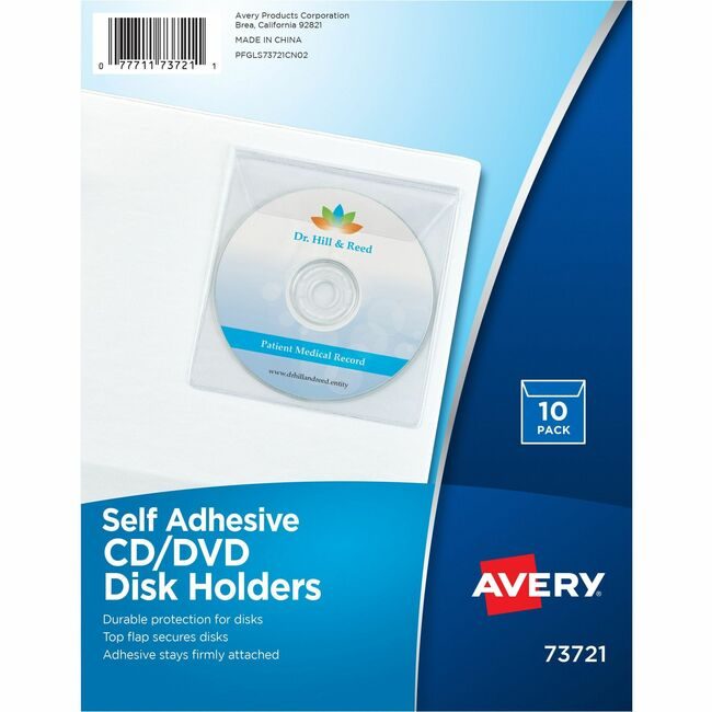 Avery Products Corporation Holder Self-Adh Zip Cd/Dvd AVE73721