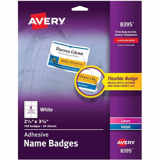 Avery Products Corporation Badge Adhesive We 160 Count AVE8395