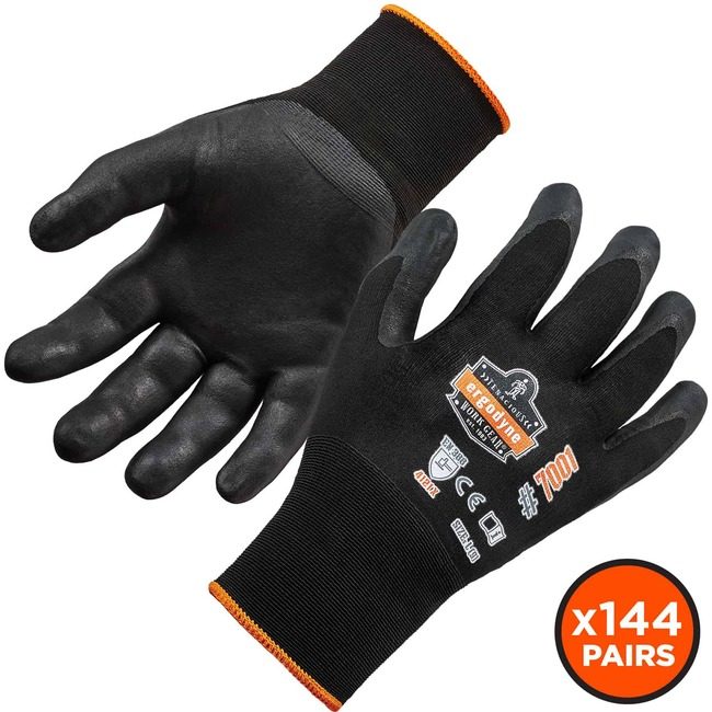 Ergodyne Glove Nitrile-Coated L Black EGO17854