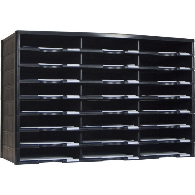Storex Organizer Lit 24 CMP Black STX61435U01C