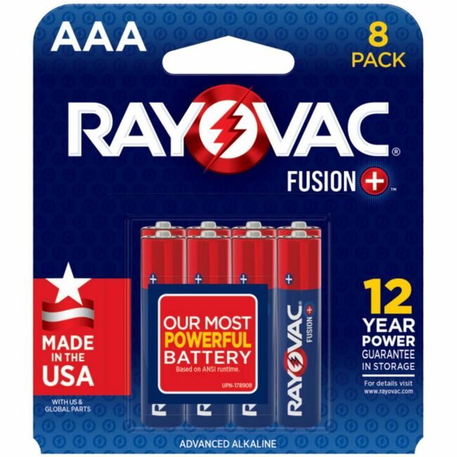 Energizer Holdings Rayovac Battery Fusion Alk Aaa 8 RAY8248TFUS1