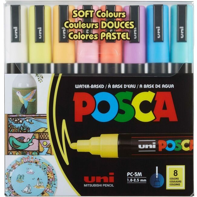 Mitsubishi Pencil Co. / uni-ball Marker POSCA 8CT 5M SOFTCLR UBCPC5M8CSOFT