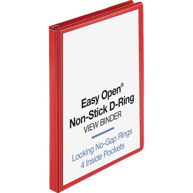 Business Source Binder View Eo D-Ring 1" Red BSN26979