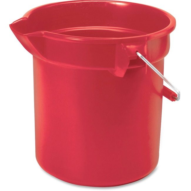 Rubbermaid Commercial Products Bucket Hvy Dty 14Q Red RCP261400RD
