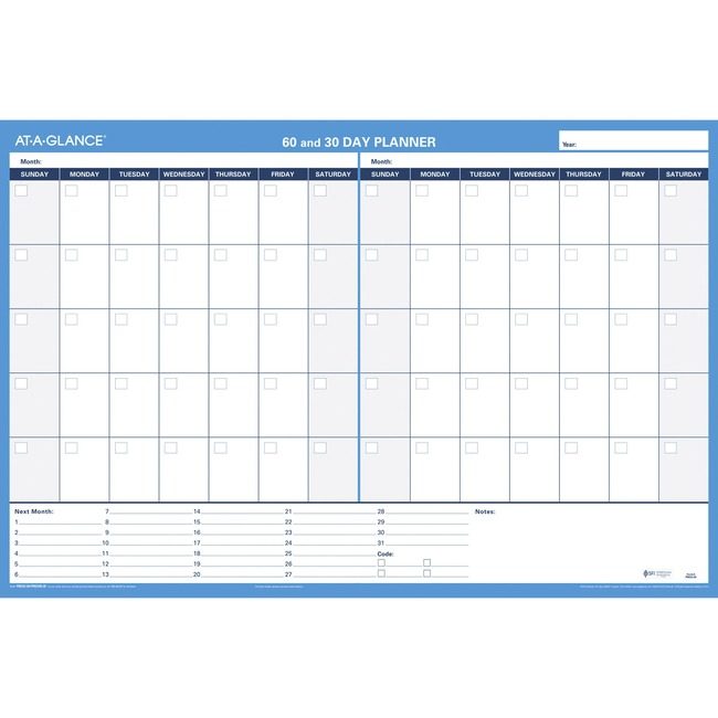 ACCO Brands AT-A-GLANCE Planner Wall 30/60 36X24 AAGPM-233-28