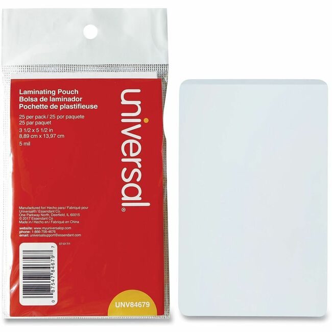 Universal Office Products Pouch Index 3X5 5MIL 25 Pack UNV84679