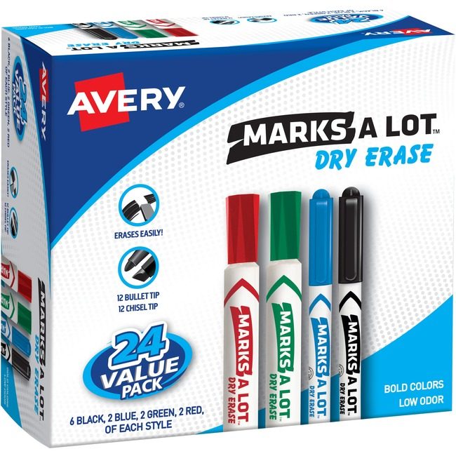 Avery Products Corporation Marker Dryerase Combo 24 Pack AVE29870