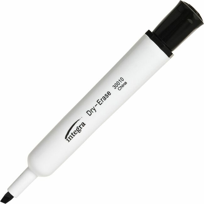 Integra Marker Dryerase Chisel Black ITA30010