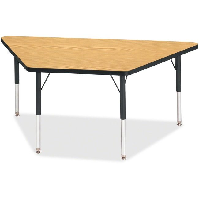 Jonti-Craft, Inc. Table Trapezoid 30X60 Ok/Bk JNT6443JCE210