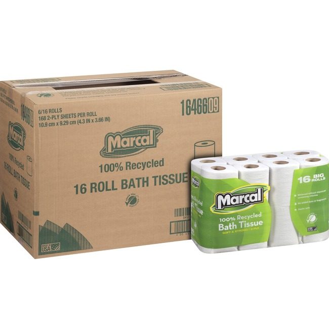 Marcal Pro Marcal Manufacturing, LLC Pro Tissue Bath 2-PLY 16 Pack We MRC16466CT