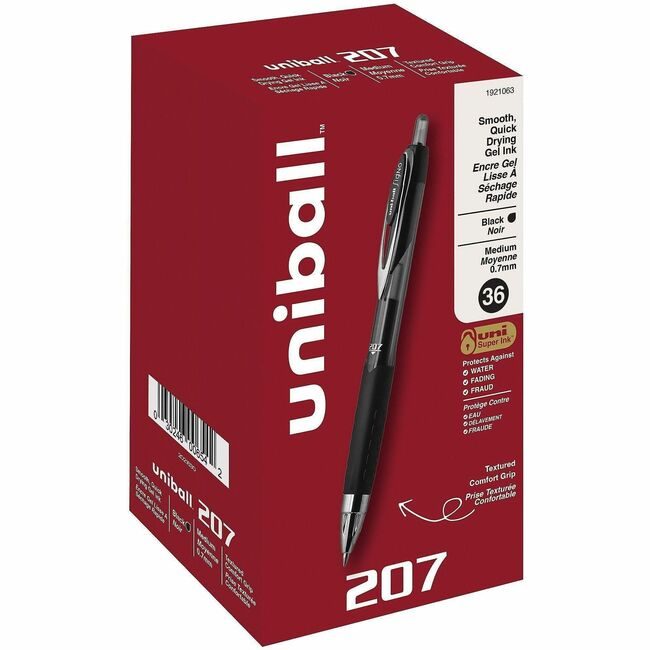 Mitsubishi Pencil Co. / uni-ball Pen 207 Rtrct 0.7MM Black 36 Count UBC1921063
