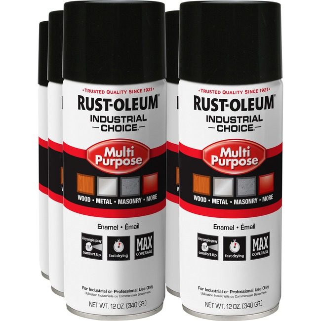 Rust-Oleum Spray Paint Gloss Black 12OZ RST1679830VCT
