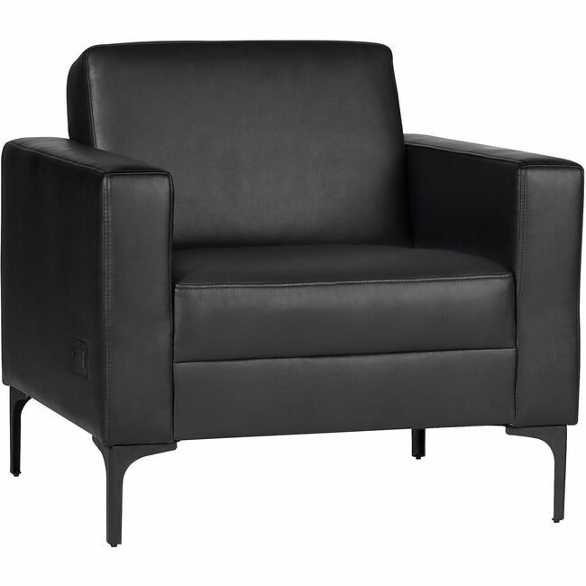 Lorell Chair Club Am Vinyl Black LLR86952