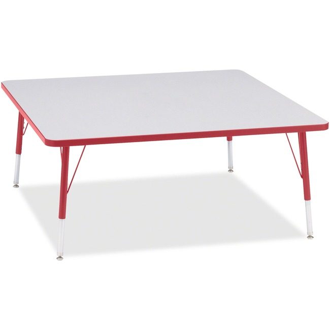 Jonti-Craft, Inc. Table Square 48X48 Gy/Rd JNT6418JCE008