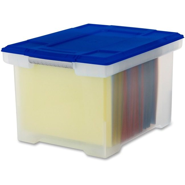 Storex File Ltr/Lgl Tote Clear STX61508U01C