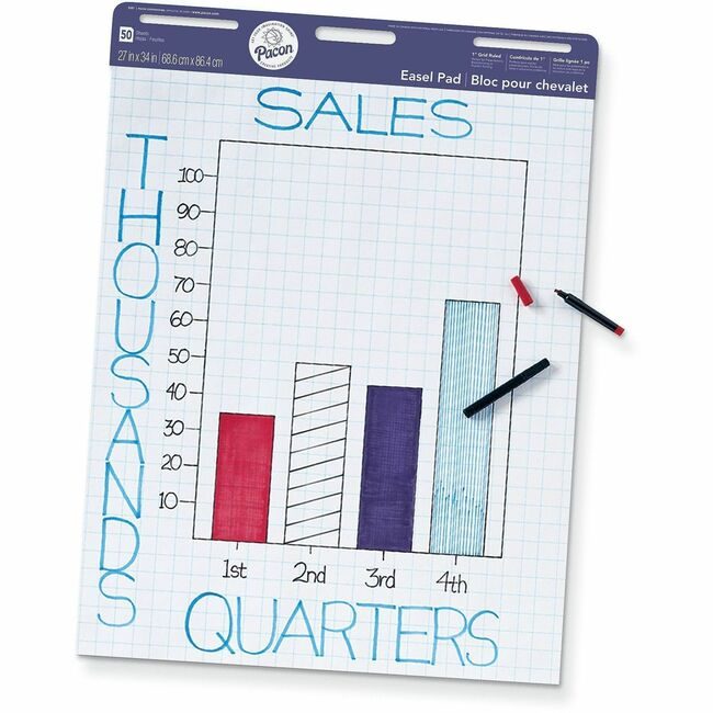 Dixon / Ticonderoga Dixon Ticonderoga Company / Pad Easel 27X34 1"GRID Rld DIXP3387