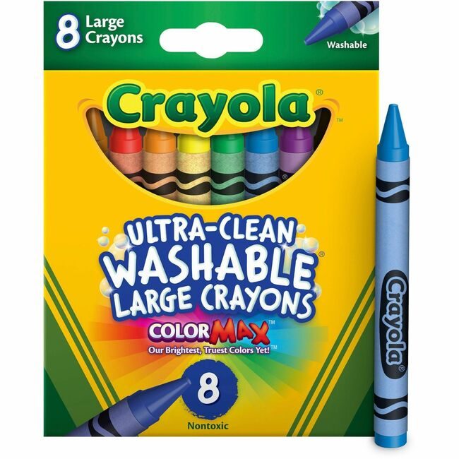 Crayola LLC Crayon Wshbl Large 8 COUNT CYO52-3280