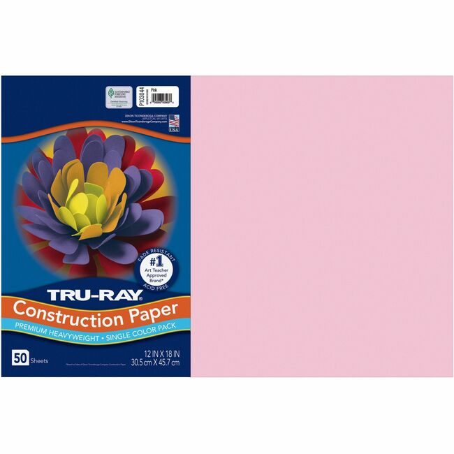 Pacon Corporation Paper Const 12X18 Pink 50SH PAC103044