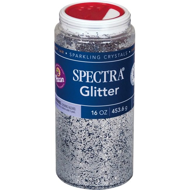 Pacon Corporation Glitter Spectra 16OZ Silver PAC91710