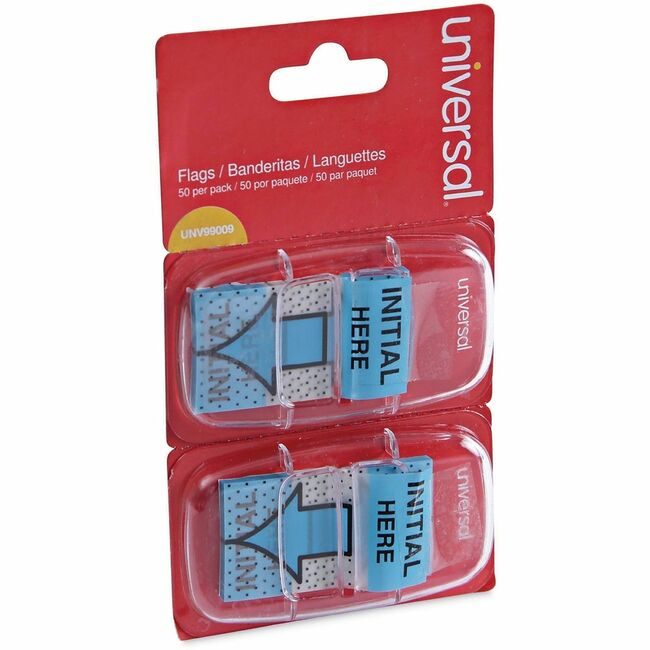 Universal Office Products Flag 1" Initial 100 Pack Be UNV99009