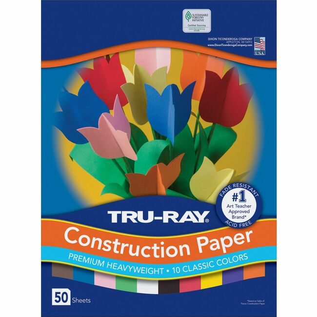 Pacon Corporation Paper Const 9X12 Assorted 50SH PAC103031