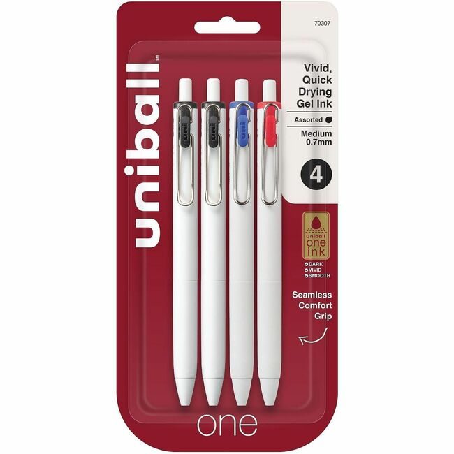 Mitsubishi Pencil Co. / uni-ball Pen Gel Ub One 0.7MM 4 Pack Assorted UBC70307