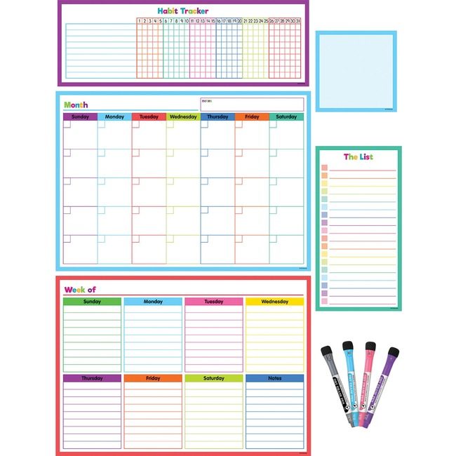 Teacher Created Resources Set Calendar Dry-Eras Mag TCR77405