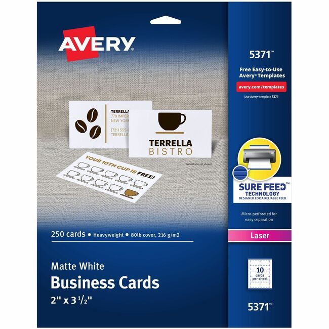 Avery Products Corporation Cards Business Lsr 2X3.5 We AVE5371