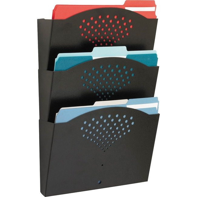 Safco Products File Wall Trpl Letter Black SAF3172BL