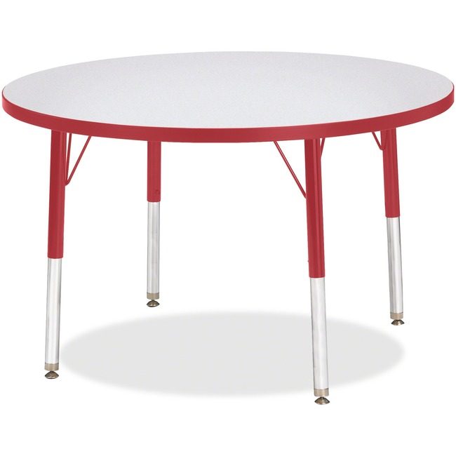 Jonti-Craft, Inc. Table Activity 36"RND Gy/Rd JNT6488JCE008