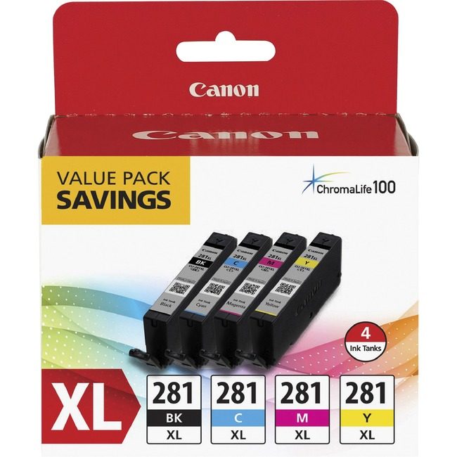 Canon U.S.A. Crtdg Black C M&Y Value-Pk CNMCLI281XBKCMY