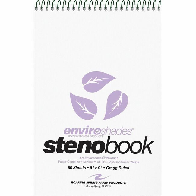 Roaring Spring Paper Products Notebook Steno 6X9 Orc ROA12264CT