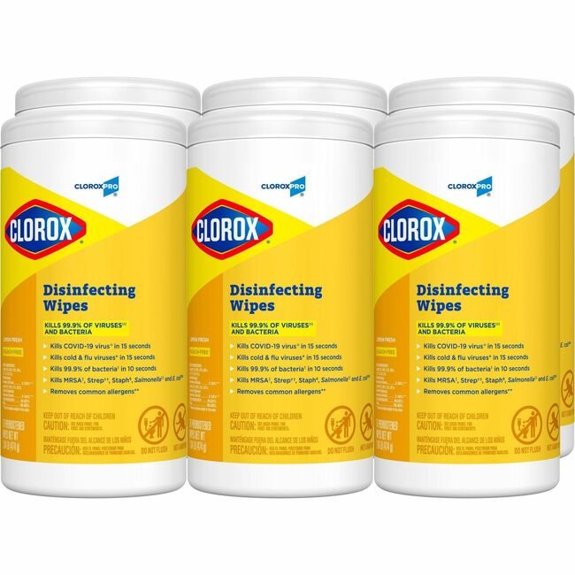 CloroxPro / Clorox The Clorox Company CloroxPro / Wipes Disinfecting Lmn 75 Count CLO15948BD