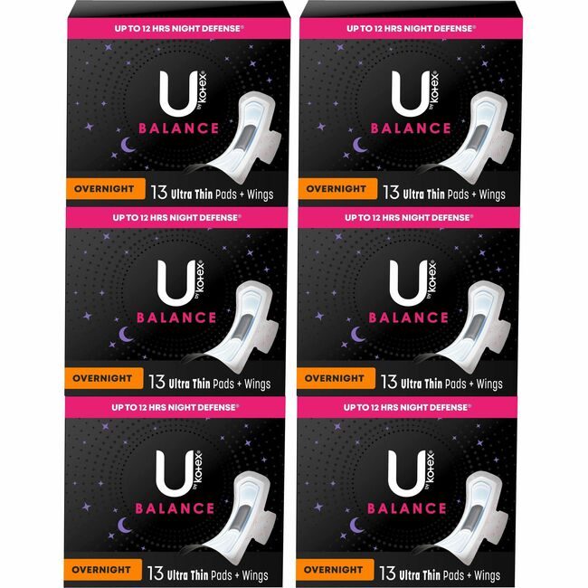 Kimberly-Clark Professional Kleenex / Scott / WypAll / Kimtech Kotex Thin Overnight Pad 13 KCC54912CT