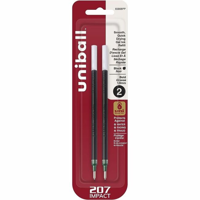 Mitsubishi Pencil Co. / uni-ball Refill Gel Impact/Rt Black 2 Pack UBC65808PP