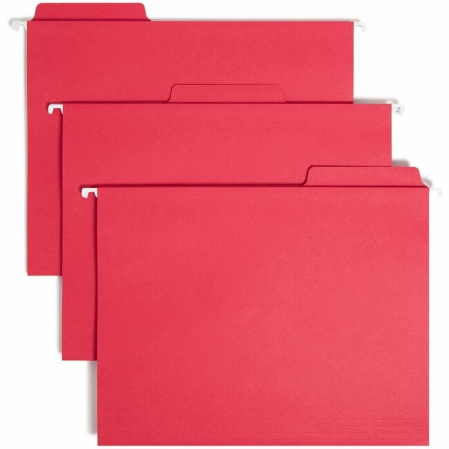 Smead Manufacturing Co. Folder Hanging Letter 1/3 Red SMD64096