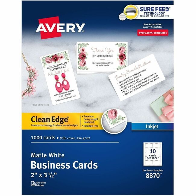 Avery Products Corporation Card Businss Inkjt We Matte AVE8870