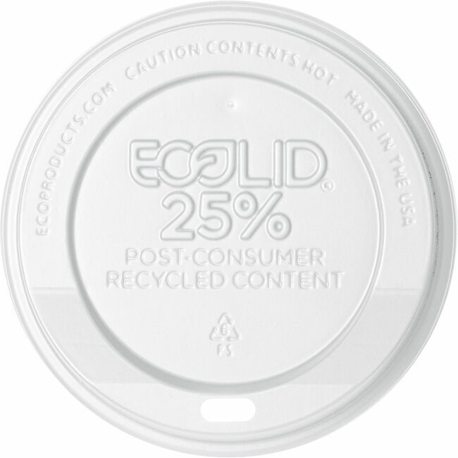 Eco-Products Lid Recycled Hot Cup White ECOEPHL16WR